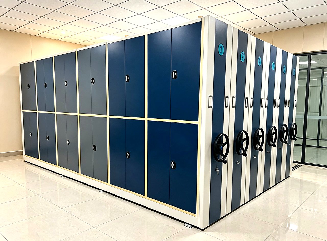 Navy and brass custom colour compactor program